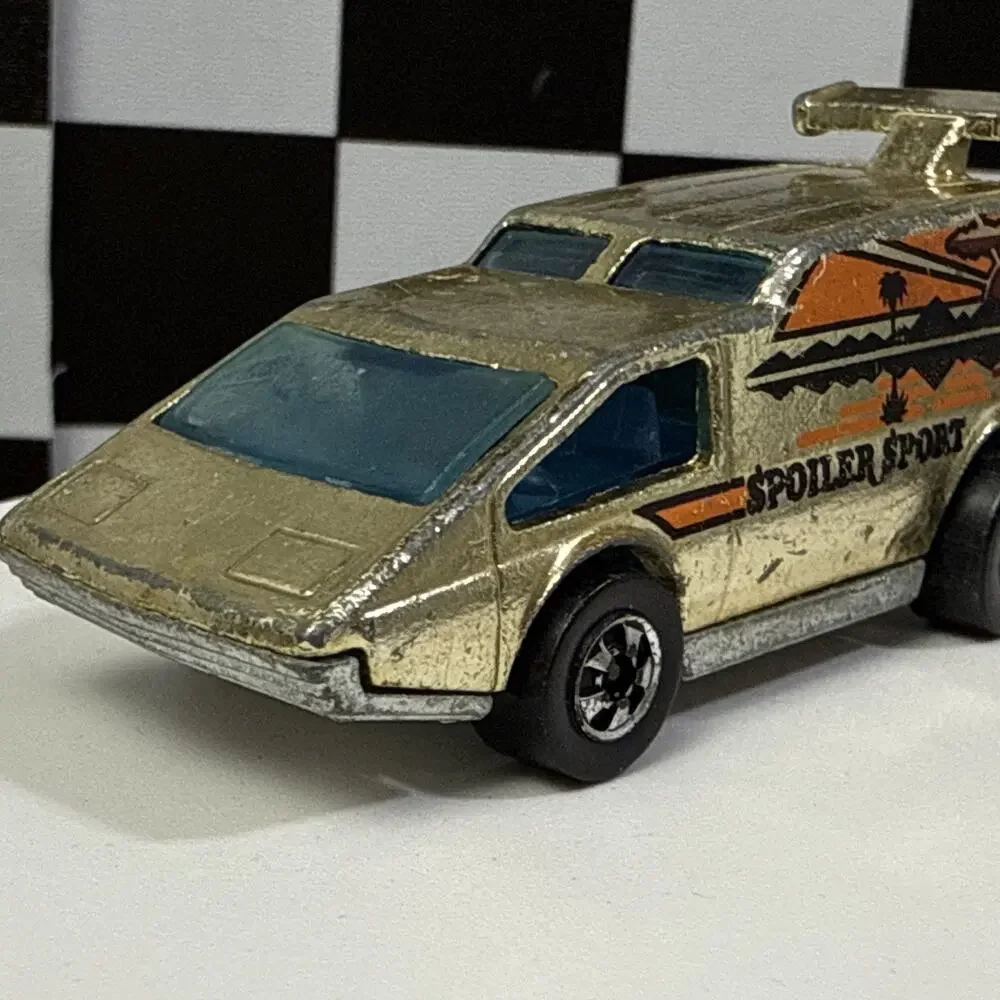 Hot Wheels Spoiler Sport 1976 Gold Chrome Blackwall Made In Hong Kong - Picture 7 of 9
